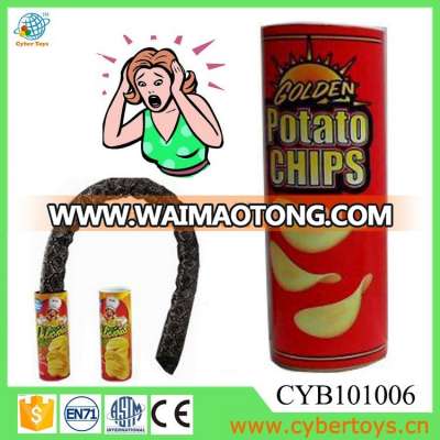 Plastic prank toys jumping snake in the potato chips CYB101006