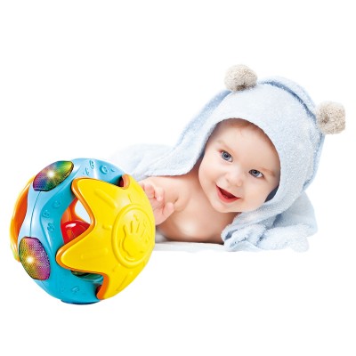 Newest baby musical toy ball plastic baby ball educational toy with light and music