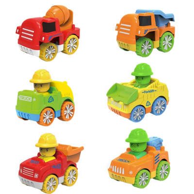 Amazon Hot Sales Friction Toy Truck Construction Toy Vehicle Cartoon Mini Toy Car