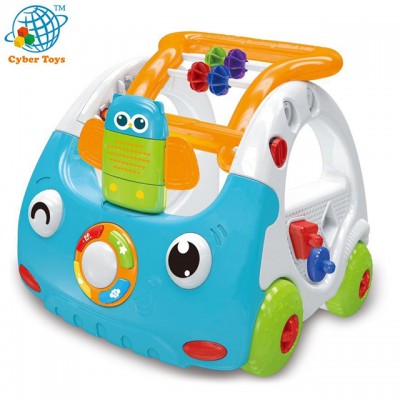 2019 New style  3 in 1 multi function remote control plastic baby walker car with light music