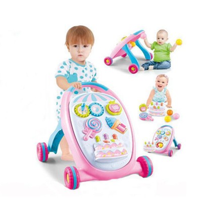 Educational multifunctional  storage type baby walker new cars  learning play baby walker music