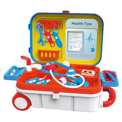 3 IN 1 Trolley case medical kit toy pretend play equipment for girls and boys gift